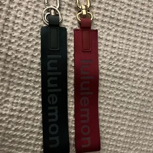 Lululemon Black and Red Logo Straps